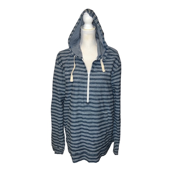 Johnnie-O Bales striped pull over 1/2 zip hoodie - Picture 6 of 11